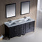 Fresca Oxford 72" Espresso Traditional Double Sink Bathroom Vanity FVN20-301230ES