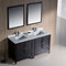 Fresca Oxford 60" Espresso Traditional Double Sink Bathroom Vanity FVN20-3030ES