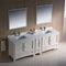 Fresca Oxford 84" Antique White Traditional Double Sink Bathroom Vanity FVN20-361236AW