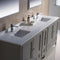 Fresca Oxford 84" Gray Traditional Double Sink Bathroom Vanity FVN20-361236GR
