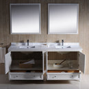 Fresca Oxford 72" Antique White Traditional Double Sink Bathroom Vanity FVN20-3636AW