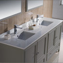 Fresca Oxford 72" Gray Traditional Double Sink Bathroom Vanity FVN20-3636GR