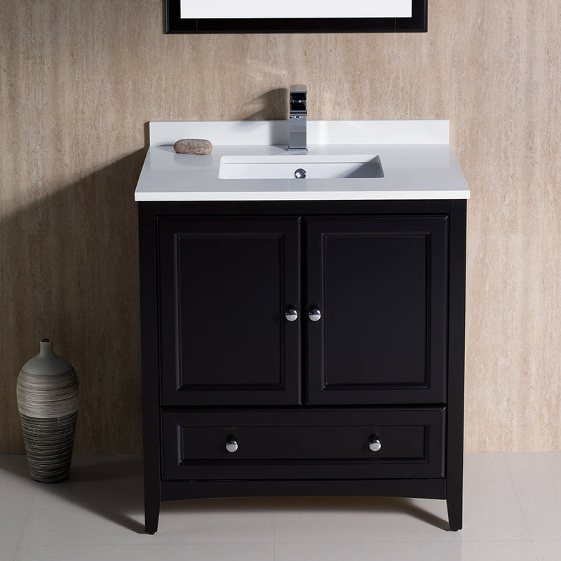 Fresca Oxford 30" Espresso Traditional Bathroom Vanity FVN2030ES