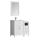 Fresca Cambridge 36" White Traditional Bathroom Vanity w/ Mirror FVN21-2412WH