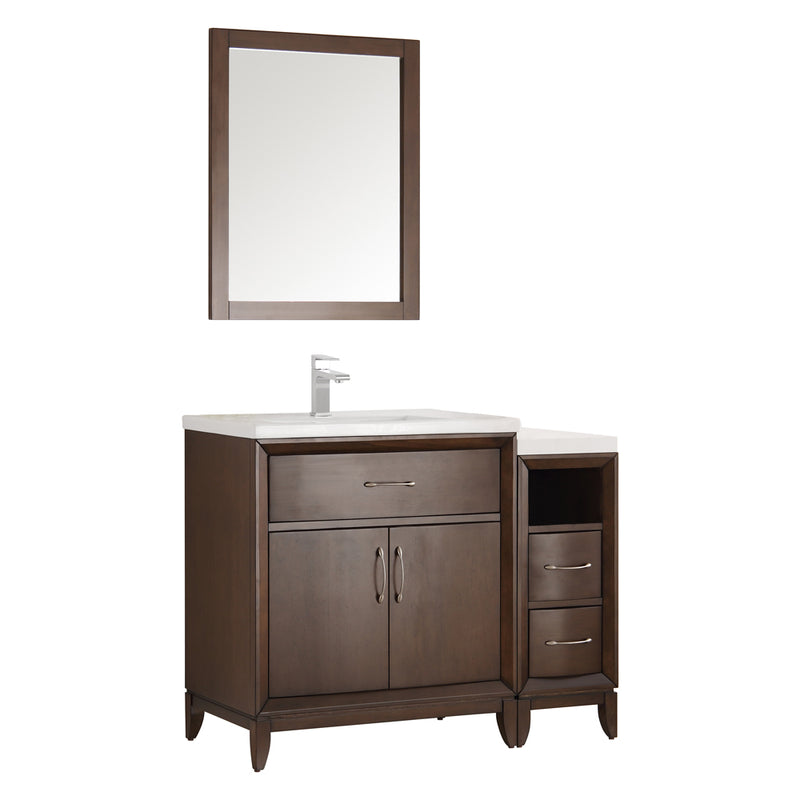 Fresca Cambridge 42" Antique Coffee Traditional Bathroom Vanity w/ Mirror FVN21-3012AC