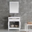 Fresca Cambridge 30" White Traditional Bathroom Vanity with Mirror FVN2130WH