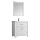 Fresca Cambridge 30" White Traditional Bathroom Vanity w/ Mirror FVN2130WH