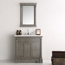 Fresca Kingston 37" Antique Silver Traditional Bathroom Vanity with Mirror FVN2236SA