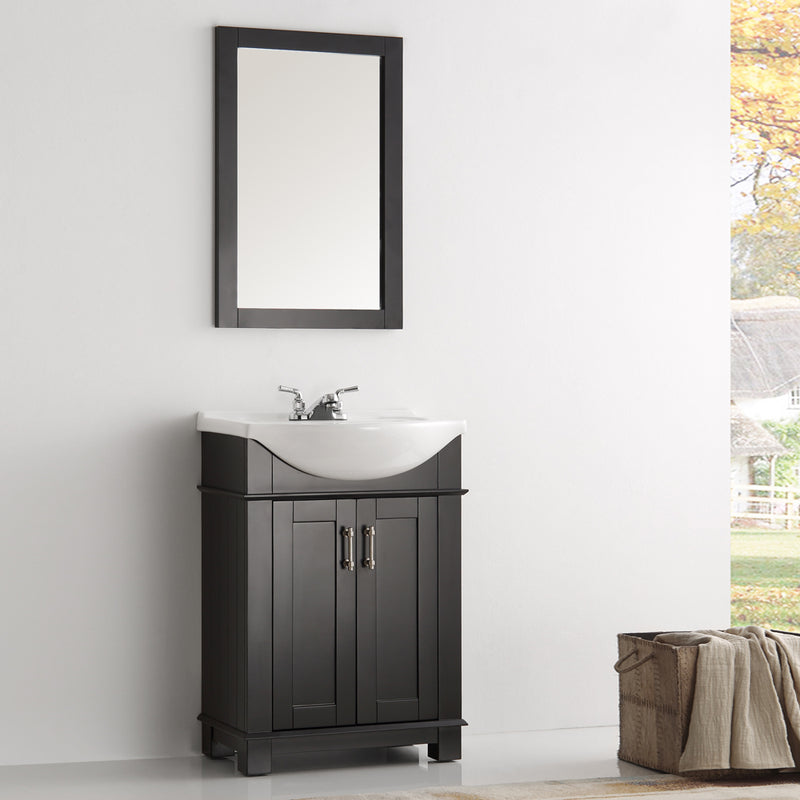 Fresca Hartford 24" Black Traditional Bathroom Vanity FVN2302BL-CMB