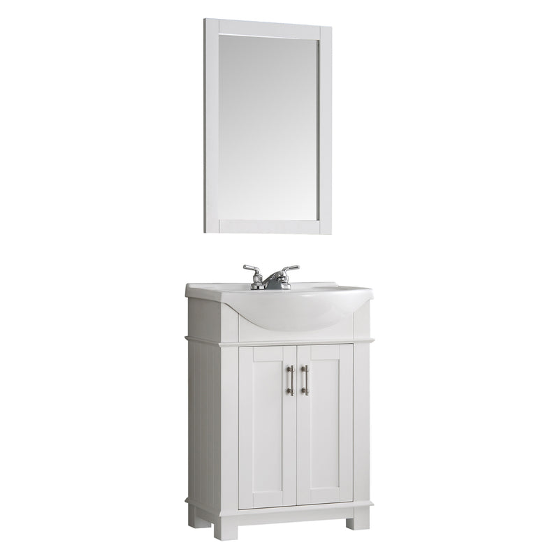 Fresca Hartford 24" White Traditional Bathroom Vanity FVN2302WH-CMB