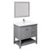 Fresca Manchester 36" Gray Traditional Bathroom Vanity w/ Mirror FVN2336GR