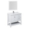 Fresca Manchester 42" White Traditional Bathroom Vanity w/ Mirror FVN2340WH