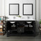 Fresca Manchester 60" Black Traditional Double Sink Bathroom Vanity with Mirrors FVN2360BL-D