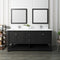 Fresca Manchester 72" Black Traditional Double Sink Bathroom Vanity with Mirrors FVN2372BL-D