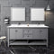 Fresca Manchester 72" Gray Traditional Double Sink Bathroom Vanity with Mirrors FVN2372GR-D
