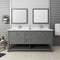 Fresca Manchester Regal 72" Gray Wood Veneer Traditional Double Sink Bathroom Vanity with Mirrors FVN2372VG-D