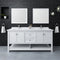 Fresca Manchester 72" White Traditional Double Sink Bathroom Vanity with Mirrors FVN2372WH-D