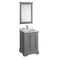 Fresca Windsor 24" Gray Textured Traditional Bathroom Vanity w/ Mirror FVN2424GRV