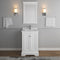Fresca Windsor 24" Matte White Traditional Bathroom Vanity with Mirror FVN2424WHM