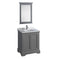 Fresca Windsor 30" Gray Textured Traditional Bathroom Vanity w/ Mirror FVN2430GRV