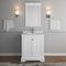 Fresca Windsor 30" Matte White Traditional Bathroom Vanity with Mirror FVN2430WHM