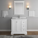 Fresca Windsor 36" Matte White Traditional Bathroom Vanity with Mirror FVN2436WHM
