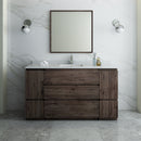 Fresca Formosa 60" Floor Standing Single Sink Modern Bathroom Vanity with Mirror FVN31-123612ACA-FC