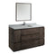 Fresca Formosa 60" Floor Standing Single Sink Modern Bathroom Vanity w/ Mirror FVN31-123612ACA-FC