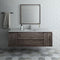 Fresca Formosa 60" Wall Hung Single Sink Modern Bathroom Vanity with Mirror FVN31-123612ACA
