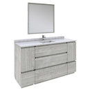 Fresca Formosa 60" Floor Standing Single Sink Modern Bathroom Vanity w/ Mirror in Ash FVN31-123612ASH-FC