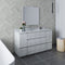 Fresca Formosa 60" Floor Standing Single Sink Modern Bathroom Vanity with Mirror in Rustic White FVN31-123612RWH-FC