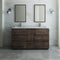 Fresca Formosa 60" Floor Standing Double Sink Modern Bathroom Vanity with Mirrors FVN31-241224ACA-FC