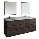 Fresca Formosa 84" Floor Standing Double Sink Modern Bathroom Vanity w/ Mirrors FVN31-361236ACA-FC