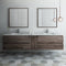 Fresca Formosa 84" Wall Hung Double Sink Modern Bathroom Vanity with Mirrors FVN31-361236ACA