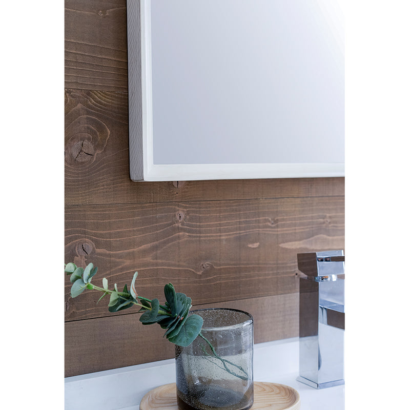 Fresca Formosa 84" Floor Standing Double Sink Modern Bathroom Vanity with Open Bottom and Mirrors in Rustic White FVN31-361236RWH-FS