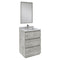 Fresca Formosa 24" Floor Standing Modern Bathroom Vanity w/ Mirror in Ash FVN3124ASH-FC