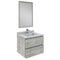 Fresca Formosa 24" Wall Hung Modern Bathroom Vanity w/ Mirror in Ash FVN3124ASH