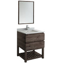 Fresca Formosa 30" Floor Standing Modern Bathroom Vanity w/ Open Bottom & Mirror FVN3130ACA-FS