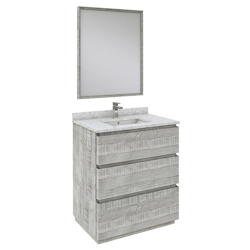 Fresca Formosa 30" Floor Standing Modern Bathroom Vanity with Mirror in Ash FVN3130ASH-FC