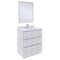 Fresca Formosa 30" Floor Standing Modern Bathroom Vanity w/ Mirror in Rustic White FVN3130RWH-FC