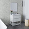 Fresca Formosa 30" Floor Standing Modern Bathroom Vanity with Open Bottom and Mirror in Rustic White FVN3130RWH-FS