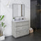 Fresca Formosa 36" Floor Standing Modern Bathroom Vanity with Mirror in Ash FVN3136ASH-FC