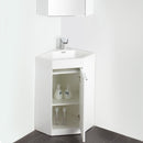 Fresca Coda 18" White Modern Corner Bathroom Vanity FVN5084WH