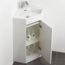 Fresca Coda 18" White Modern Corner Bathroom Vanity FVN5084WH