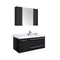 Fresca Lucera 36" Espresso Wall Hung Undermount Sink Modern Bathroom Vanity w/ Medicine Cabinet - Right Version FVN6136ES-UNS-R