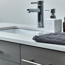 Fresca Lucera 48" Gray Wall Hung Double Undermount Sink Modern Bathroom Vanity with Medicine Cabinet FVN6148GR-UNS-D