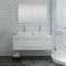 Fresca Lucera 48" White Wall Hung Double Vessel Sink Modern Bathroom Vanity with Medicine Cabinet FVN6148WH-VSL-D