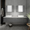 Fresca Lucera 72" Gray Wall Hung Double Vessel Sink Modern Bathroom Vanity with Medicine Cabinets FVN6172GR-VSL-D