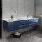 Fresca Lucera 72" Royal Blue Wall Hung Double Undermount Sink Modern Bathroom Vanity with Medicine Cabinets FVN6172RBL-UNS-D