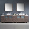 Fresca Torino 108" Gray Oak Modern Double Sink Bathroom Vanity with 3 Side Cabinets and Vessel Sinks FVN62-108GO-VSL